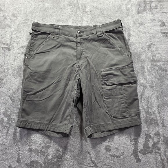 Duluth Trading Shorts Mens 36 Gray Coolmax Flex Fire Hose Cargo Work Utility - Picture 1 of 9